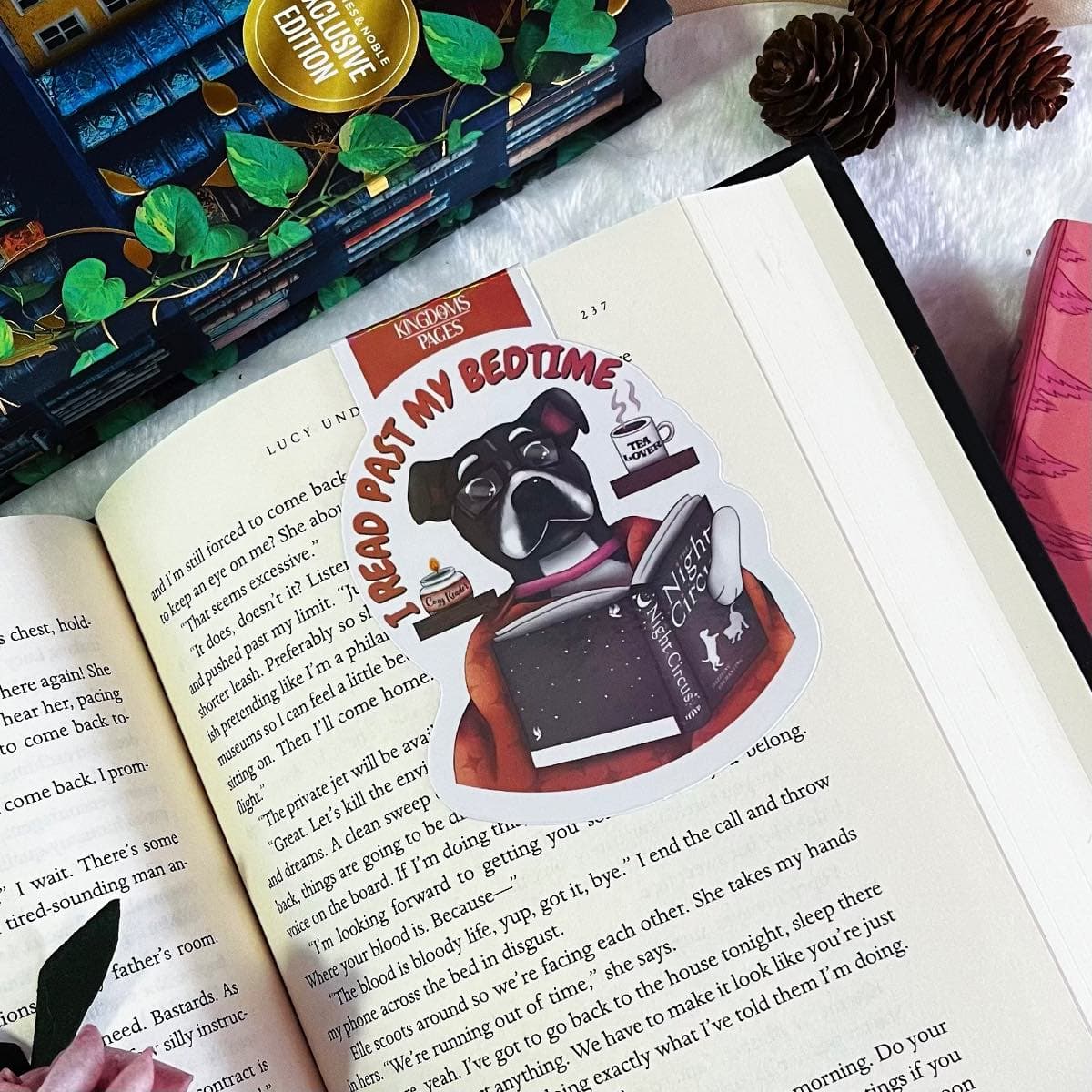Marcapágina magnético "I read past my bedtime"