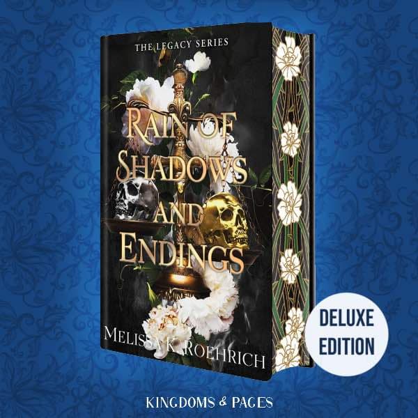 Portada de Rain of Shadows and Endings (Deluxe Limited Edition) - Melissa K. Roehrich (tapa dura)